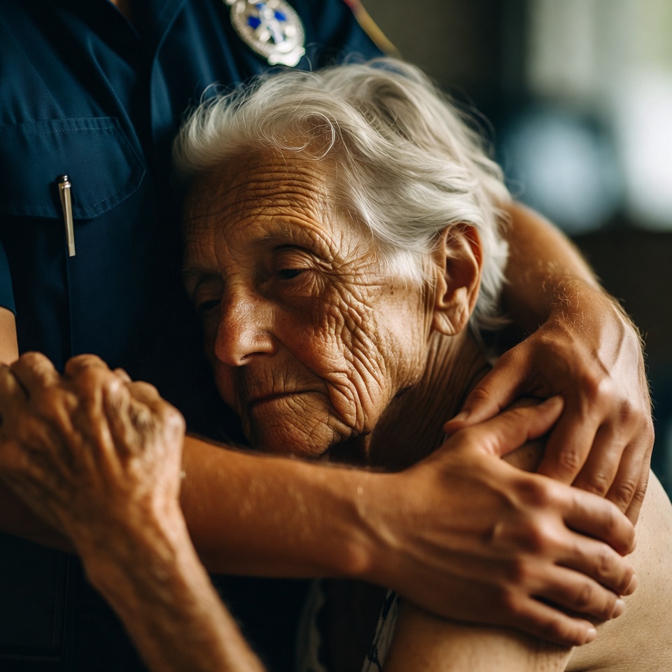 Karaman'da Paramedik Yusuf Kılıç'tan İnsanlık Dersi: Yaşlı Hastayı Karda Kucağında Taşıdı