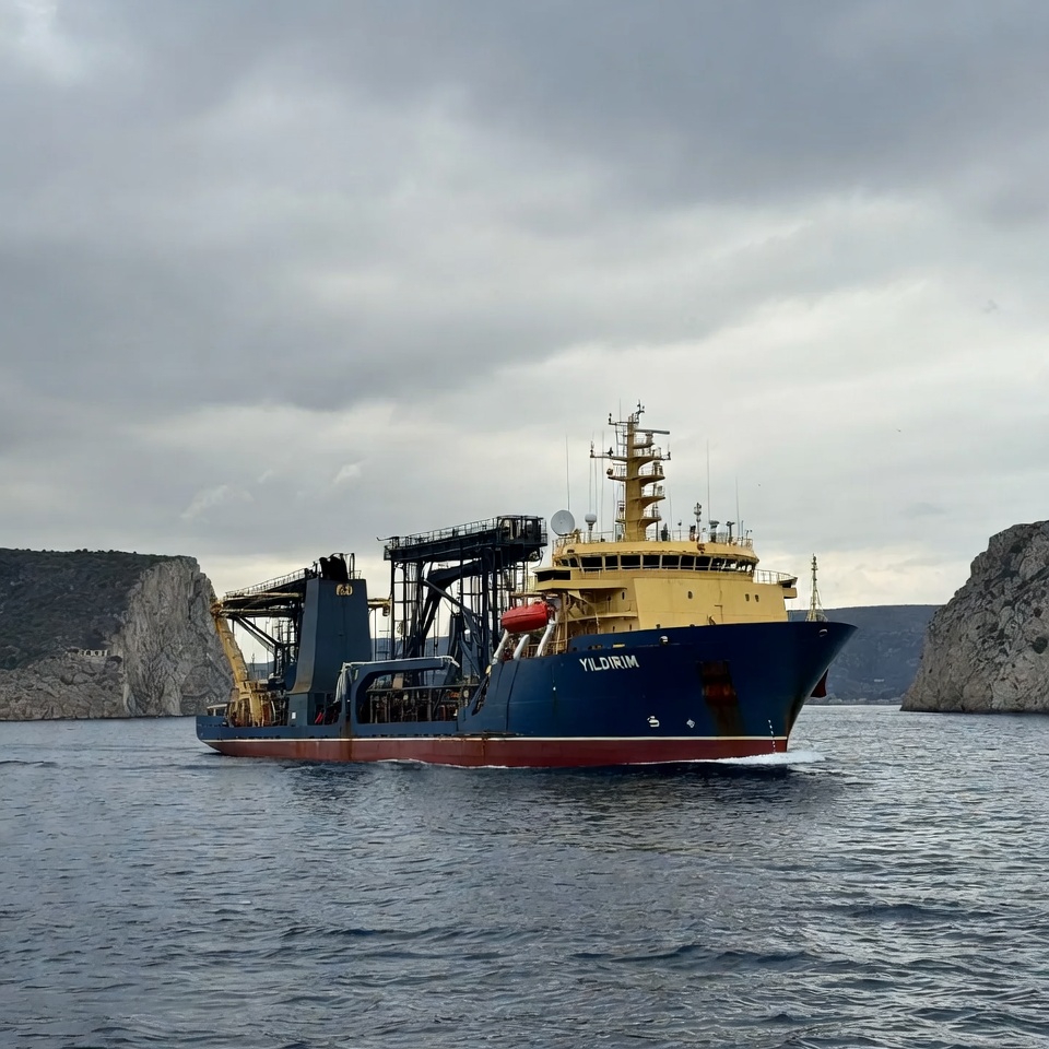 Yeni Sondaj Gemisi 'Yıldırım' Çanakkale Boğazı'nı Geçti